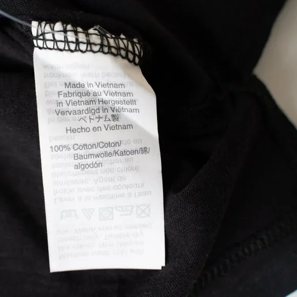 Madewell Whisper Cotton V Neck Pocket Tee Relaxed Fit Lightweight Black - Picture 8 of 9